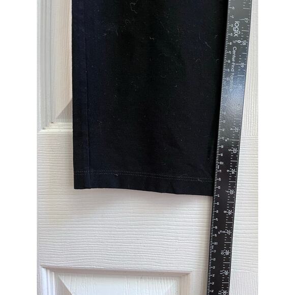 Eileen Fisher Black Stretch Slim Straight Crepe Pant Medium Minimalist Office - Picture 5 of 9